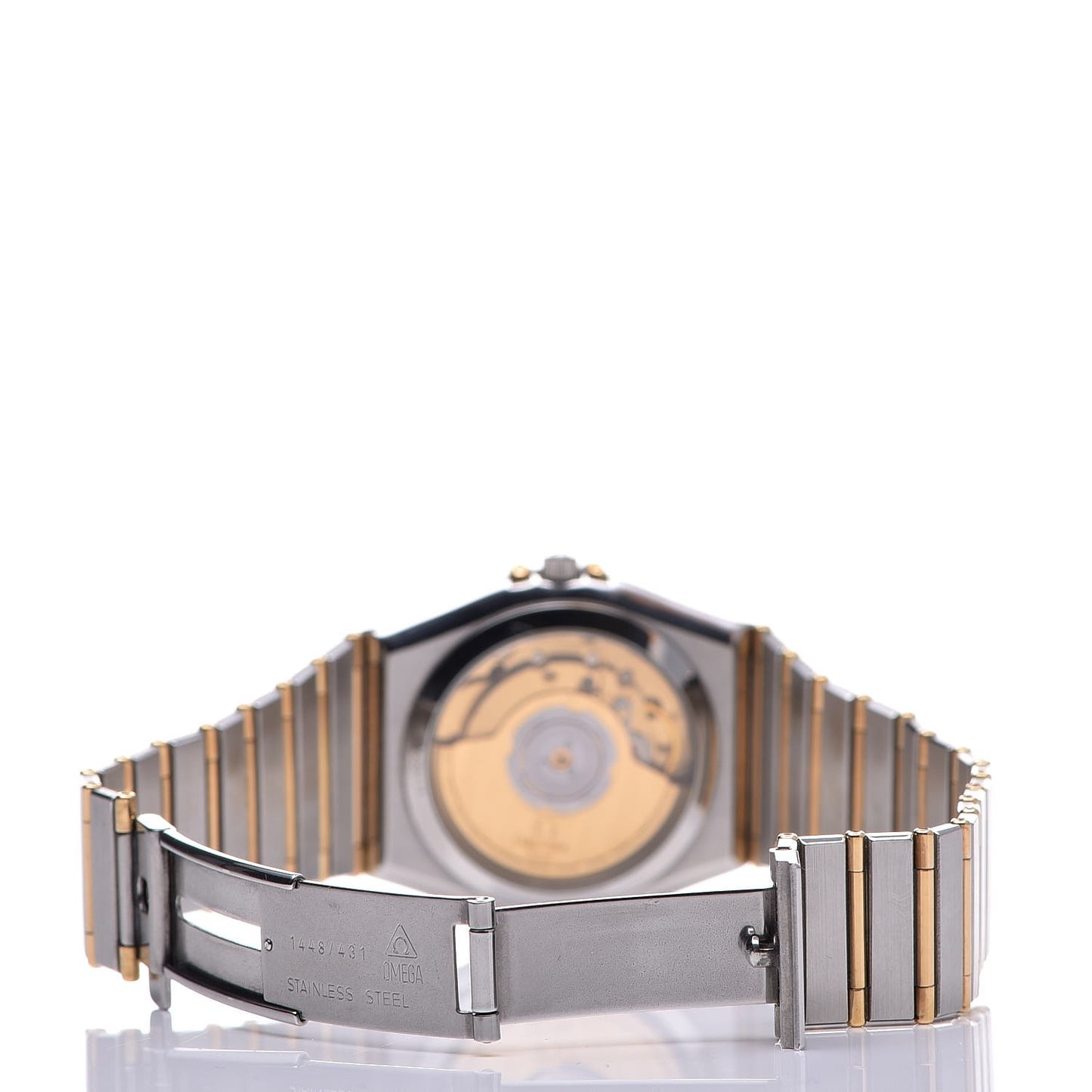 Stainless Steel 18K Yellow Gold 35mm Constellation Chronometer Automatic Watch Champagne 368.1075