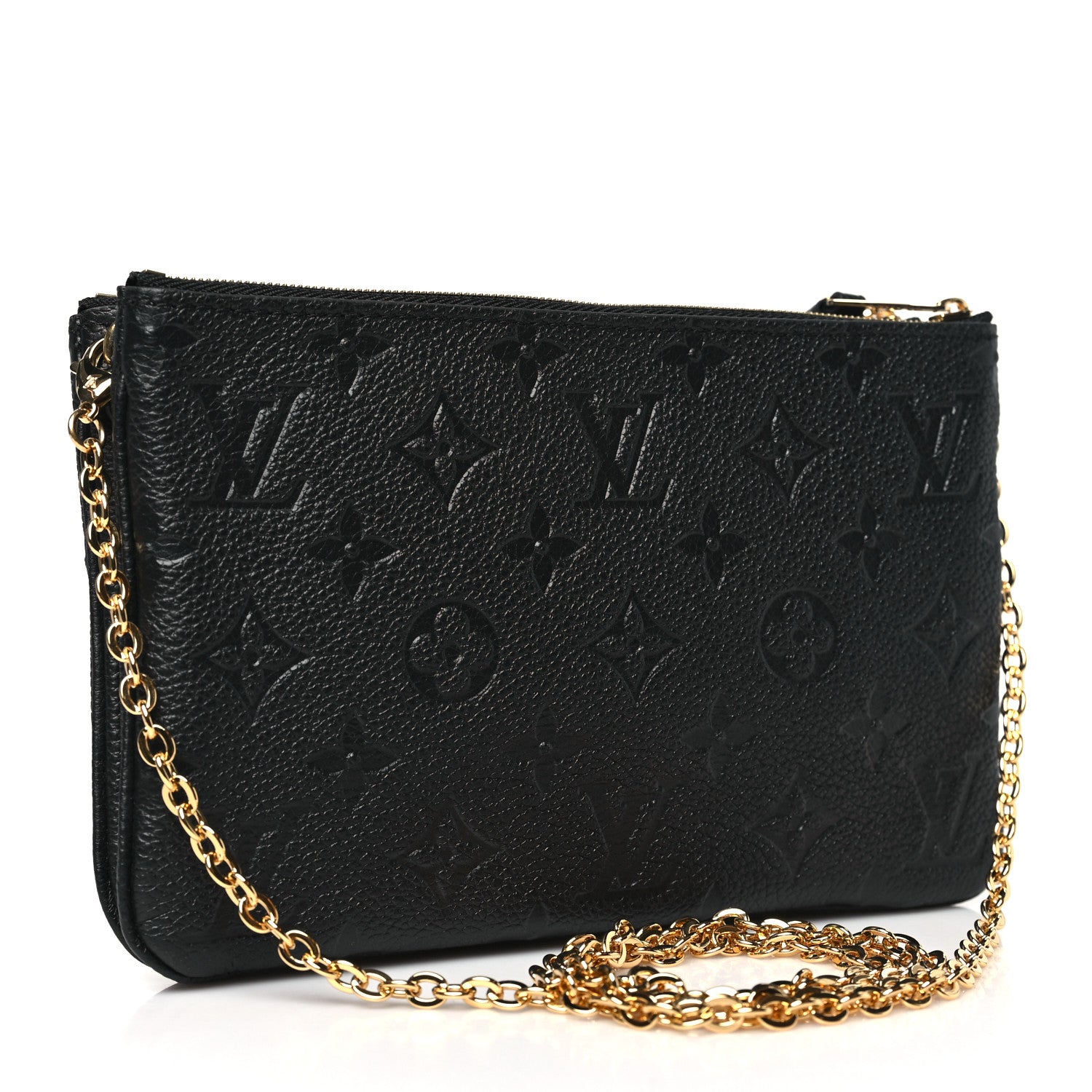 Louis Vuitton Empreinte Double Zip Pochette Black 3 of 10