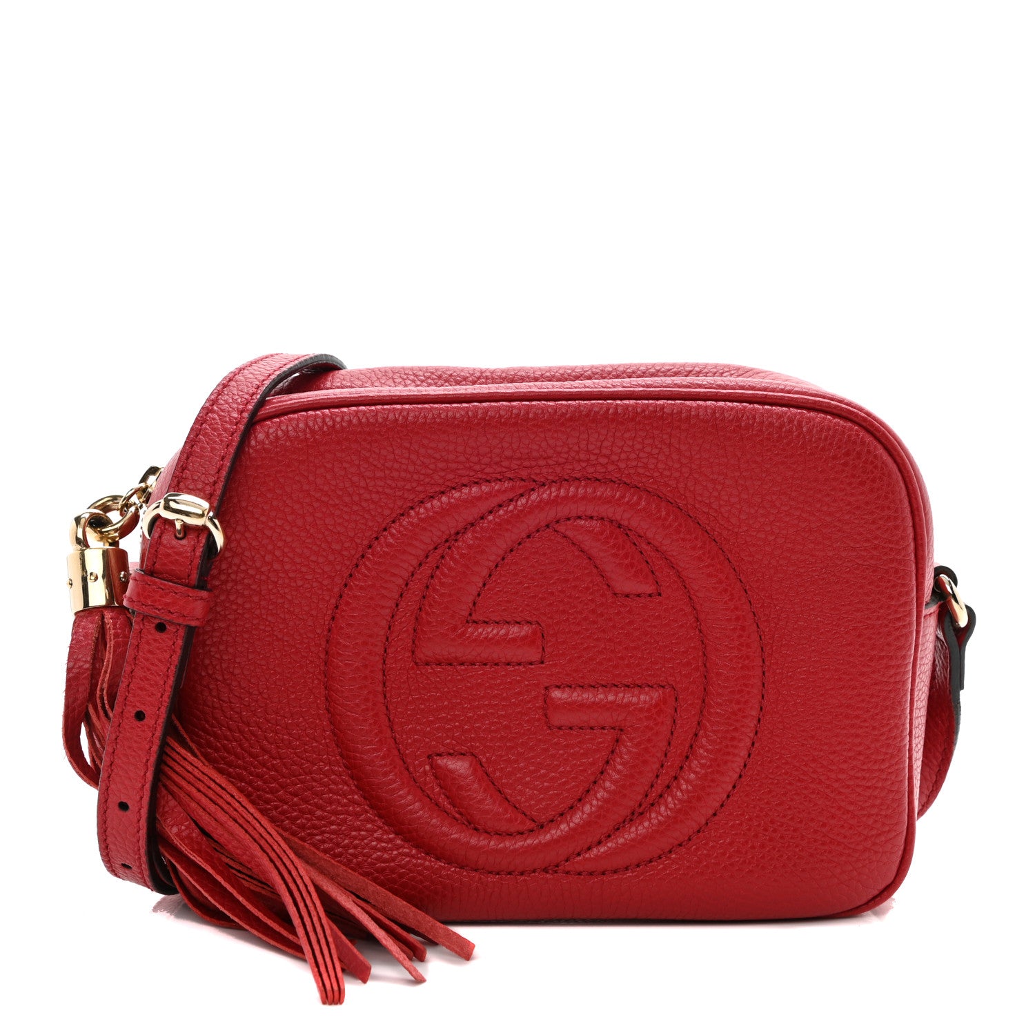 Gucci Pebbled Calfskin Small Soho Disco Bag Tabasco Red 1 of 10