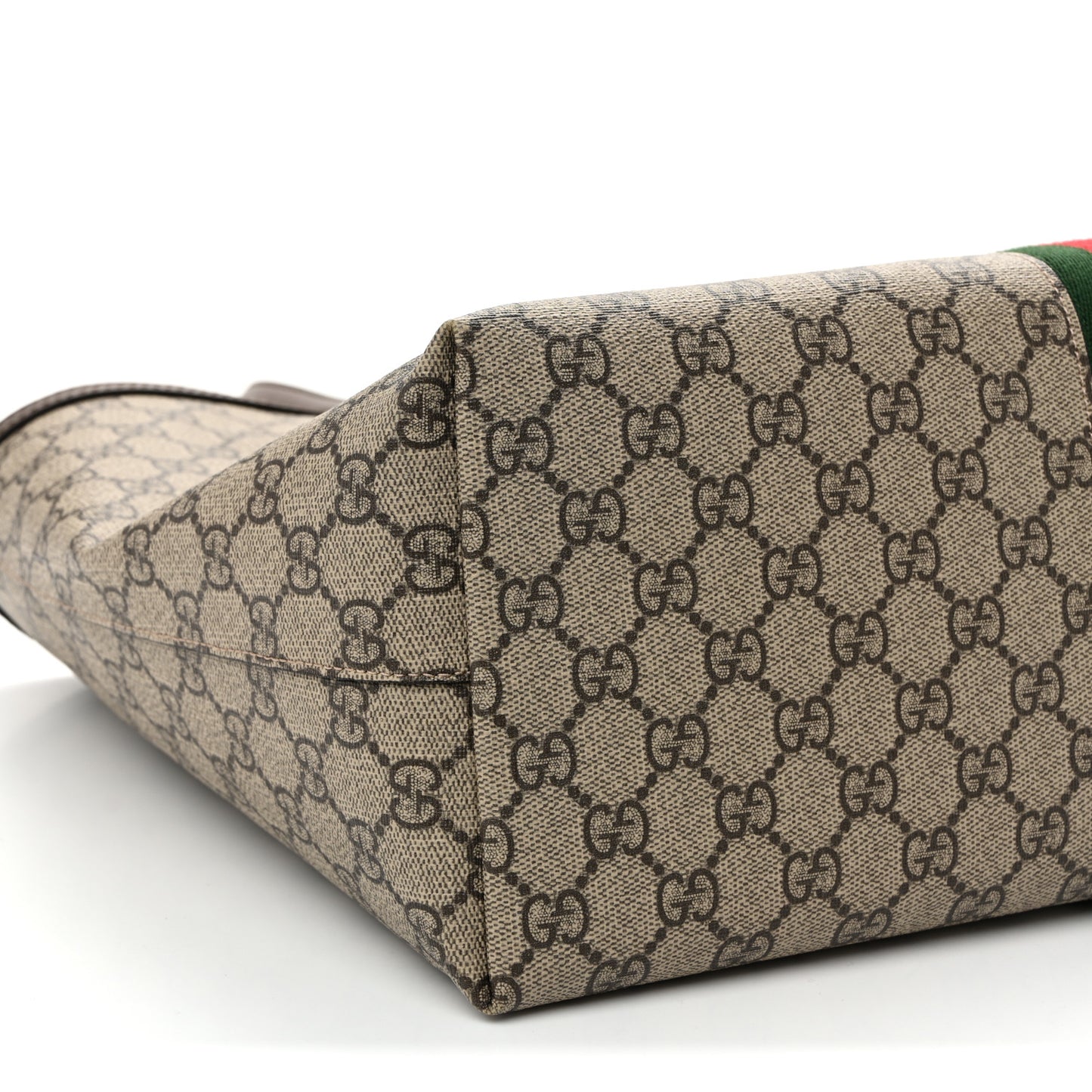GG Supreme Monogram Medium Ophidia Shopping Tote Brown