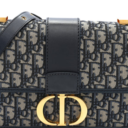 Christian Dior Oblique 30 Montaigne Flap Bag Blue 7 of 9