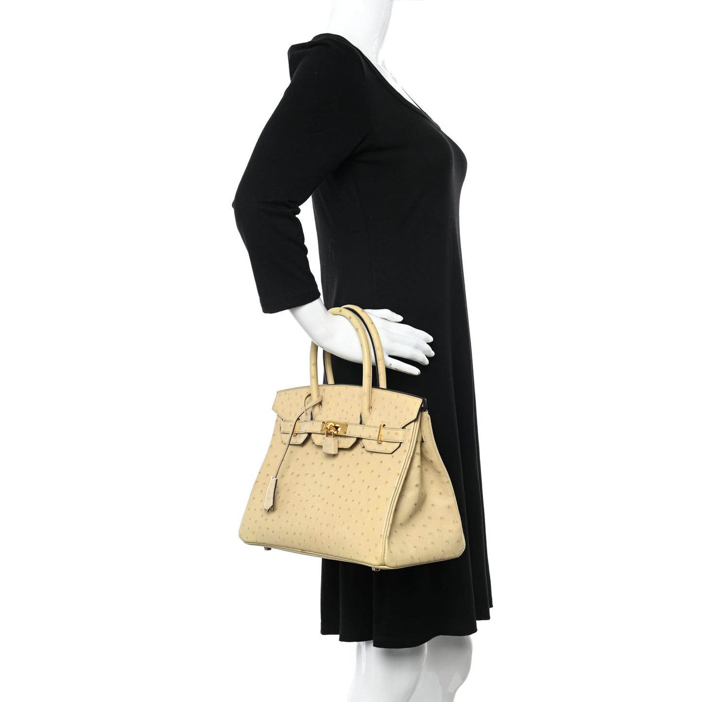 Ostrich Birkin 30 Parchemin