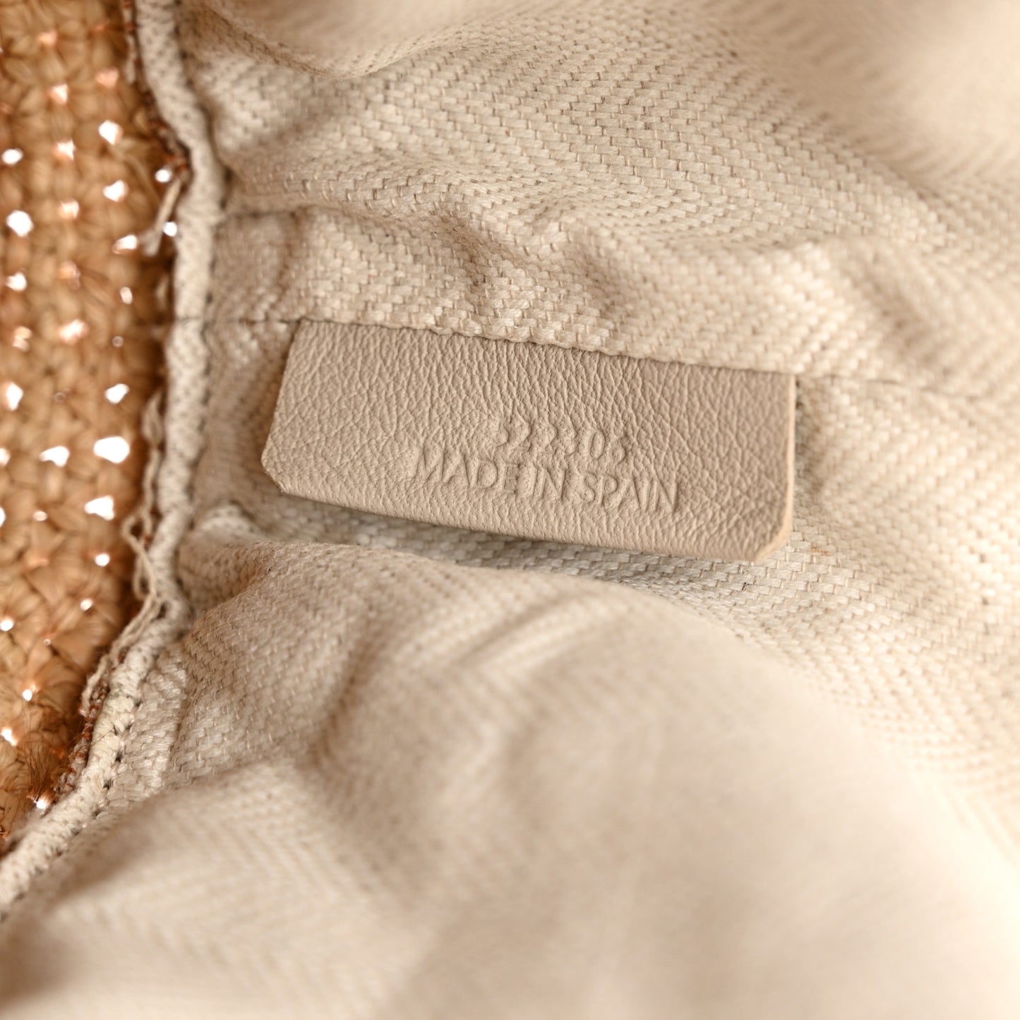 Calfskin Raffia Anagram Paulas Ibiza Pochette Bag Natural Tan