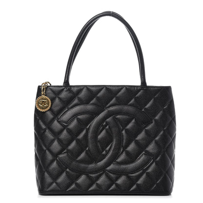 Chanel Caviar Quilted Medallion Tote Black 1 of 10