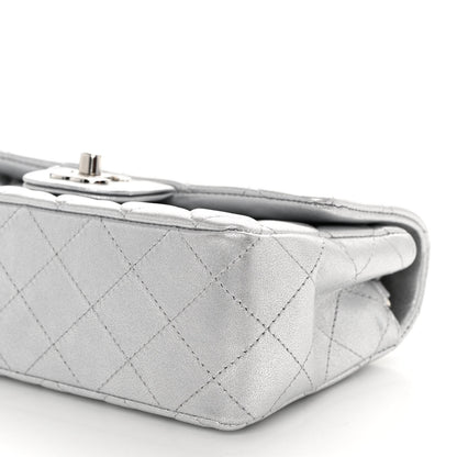 Chanel Metallic Lambskin Quilted Mini Rectangular Flap Silver 10 of 10