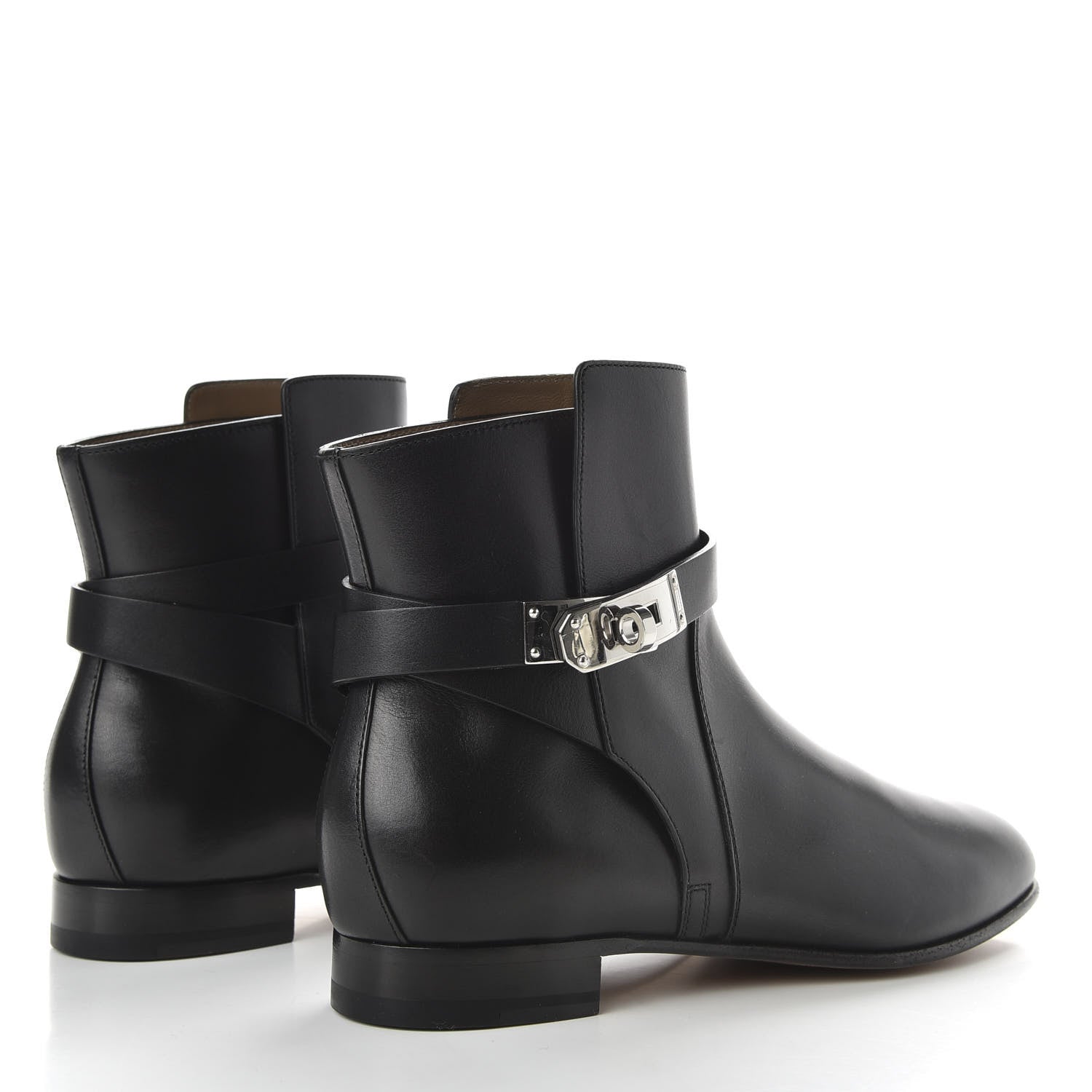 Hermes Calfskin Neo Low Boots 37 Black 5 of 9