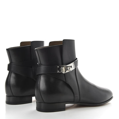Hermes Calfskin Neo Low Boots 37 Black 5 of 9