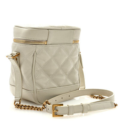 Saint Laurent Grain de Poudre Quilted 80's Vanity Bag Crema Soft 3 of 8