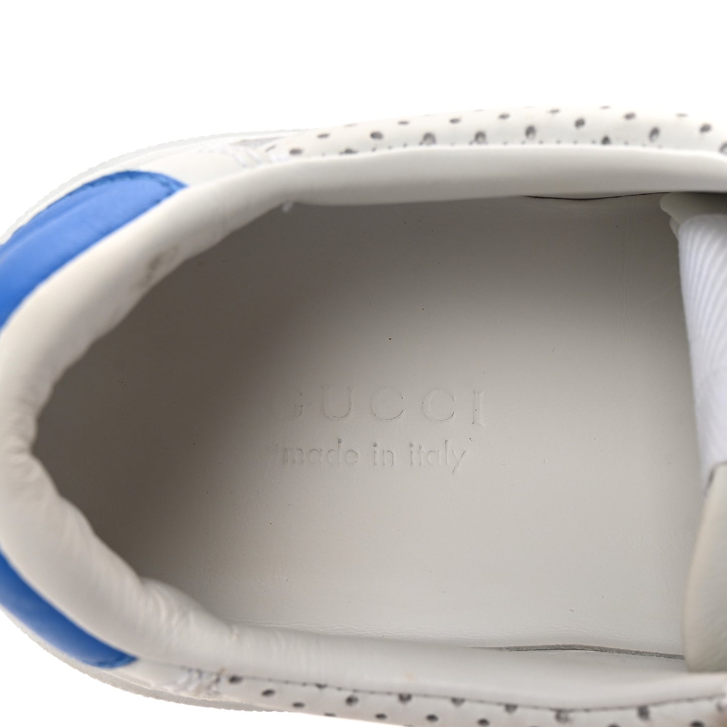 Calfskin Web Perforated Womens Platform 55mm Sneakers 38.5 White Bright Splash