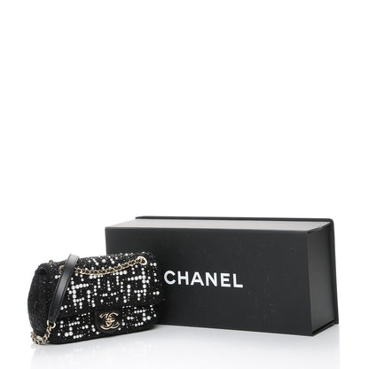 Chanel Tweed Pearl Small Cosmos Flap Black 8 of 8