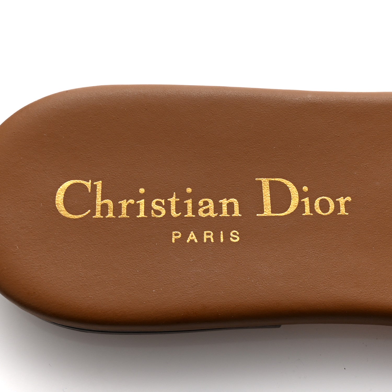 Christian Dior Canvas Embroidered Dway Flat Slide Sandals 35.5 Beige Brown 8 of 9