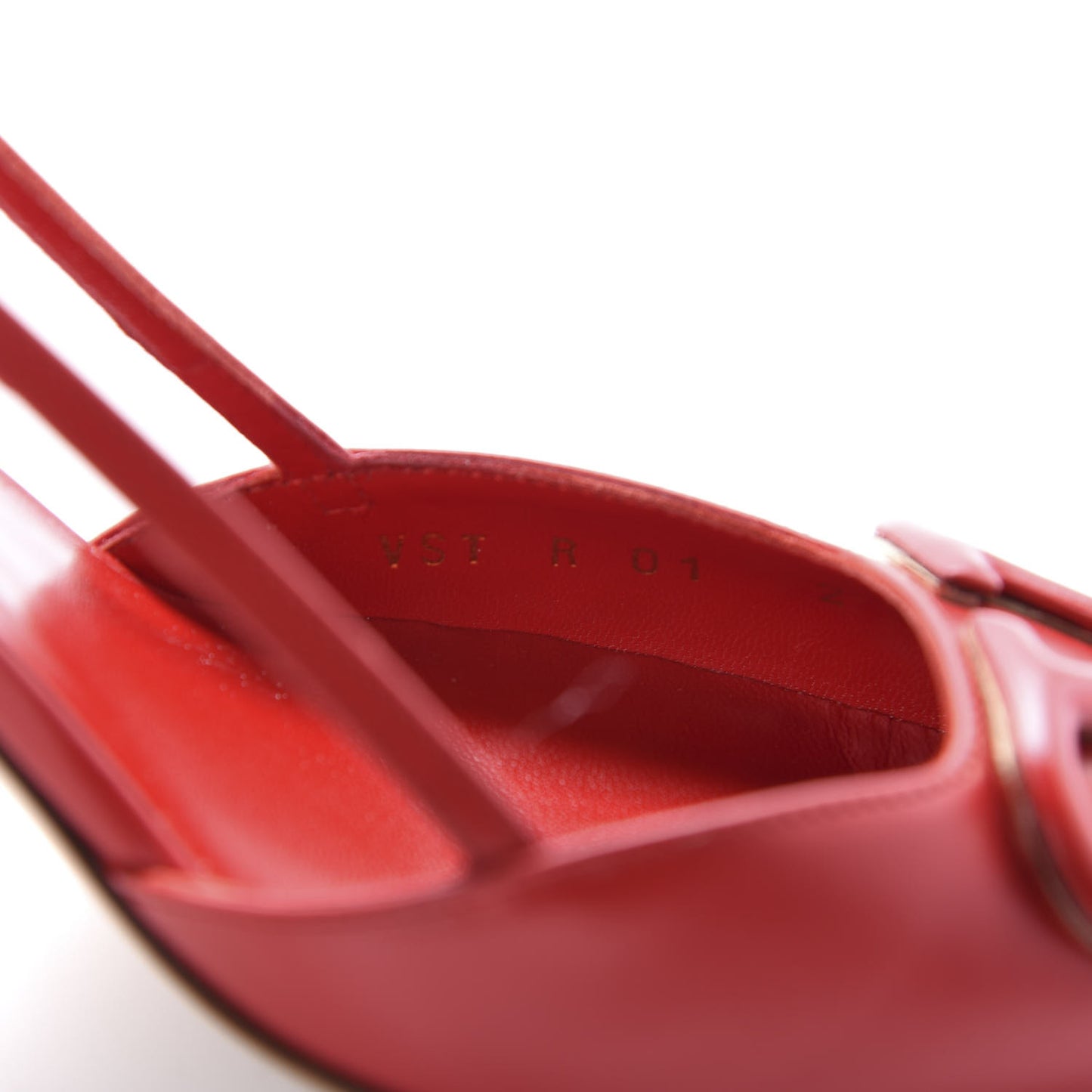 Calfskin Tonal Vlogo Slingback 80mm Pumps 36 Rouge Pur