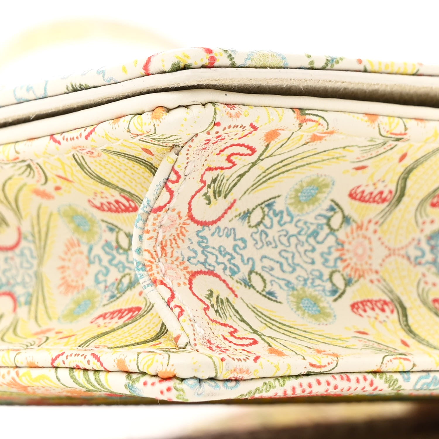 Christian Dior Calfskin Printed Dior In Lights Lady Dior 2-In-1 Pouch Latte Multicolor 9 of 10