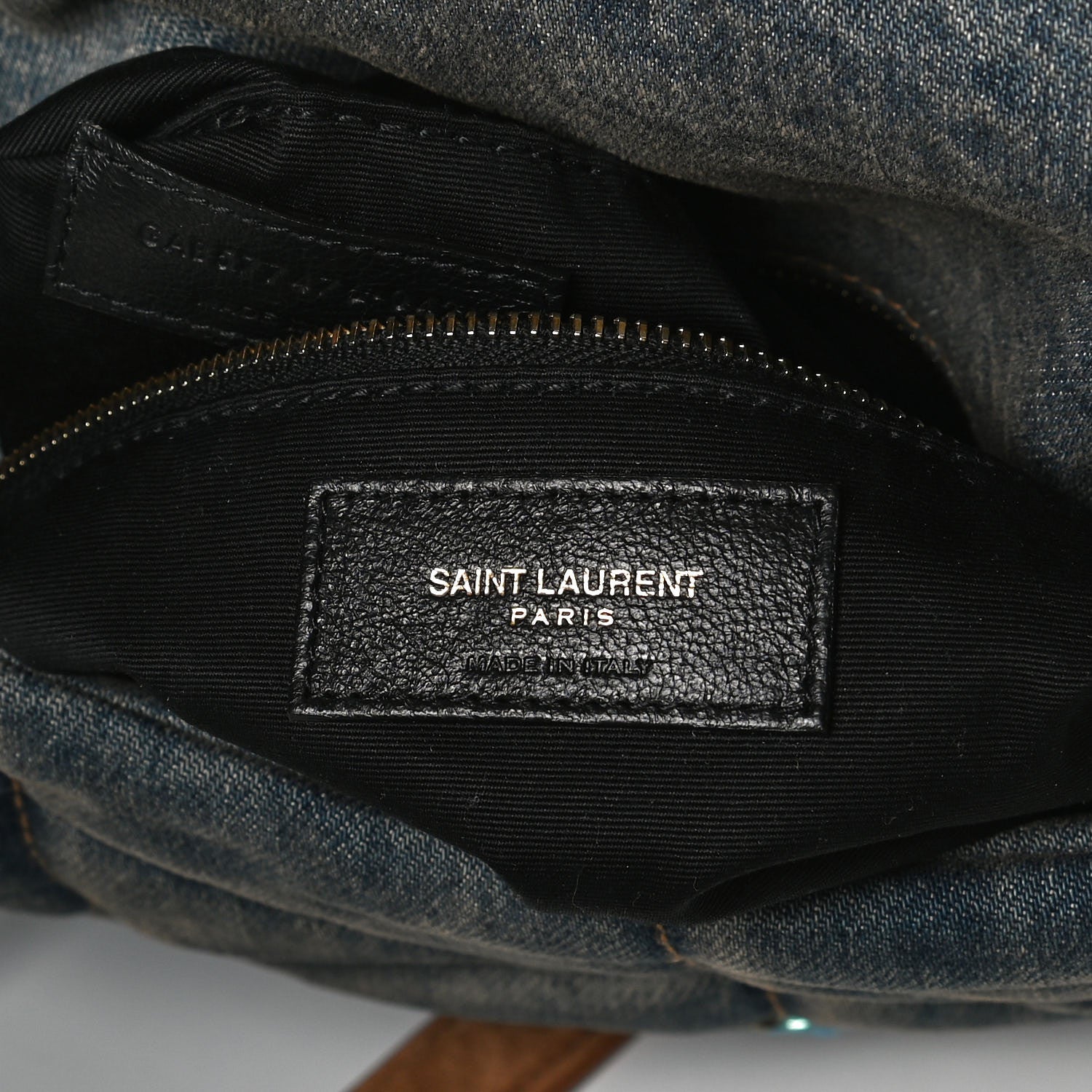 Saint Laurent Denim Quilted Small Loulou Puffer Monogram Chain Satchel Blue Cinnamon 10 of 23