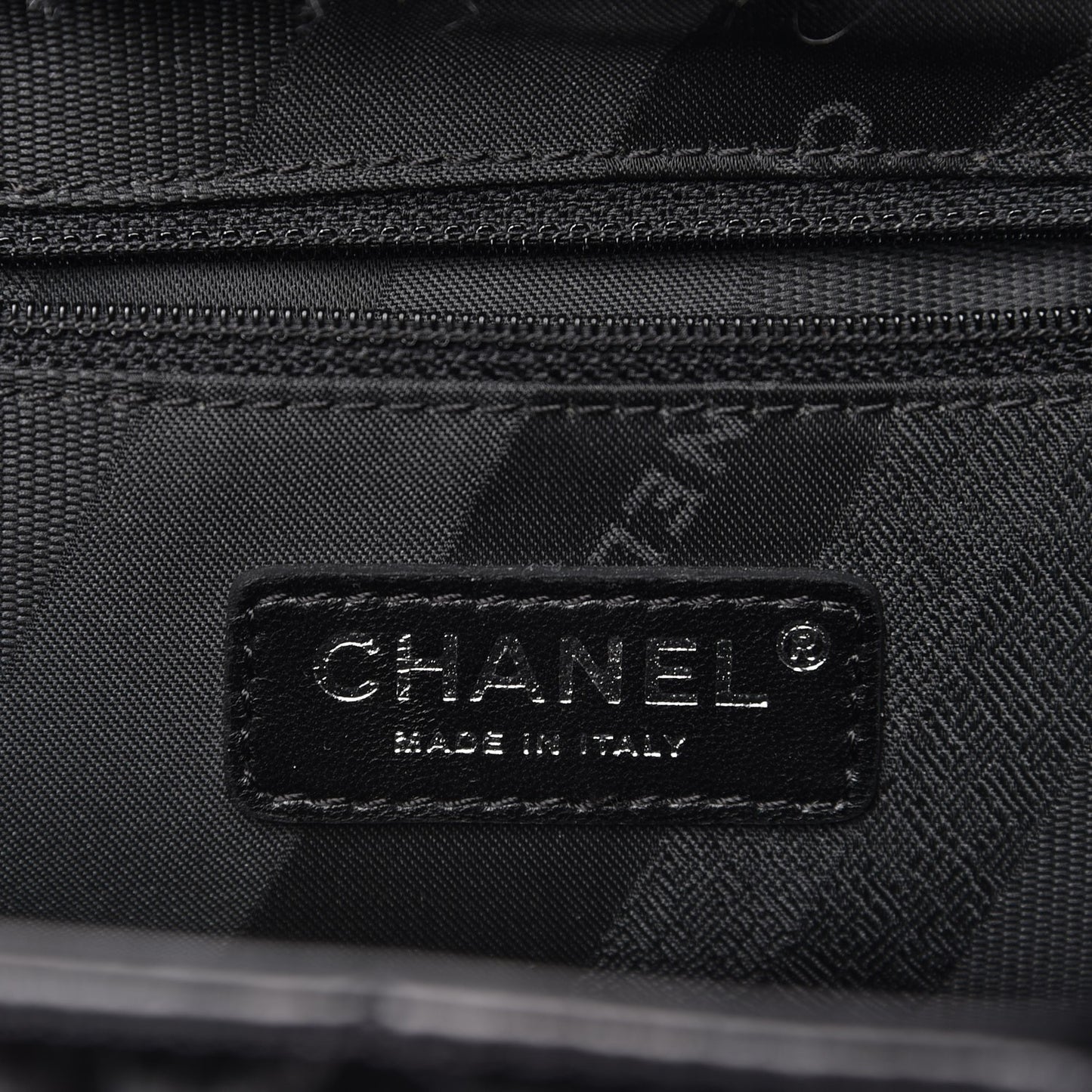Glazed Calfskin Quilted Tweed Portobello Tote Black