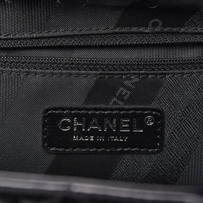 Chanel Glazed Calfskin Quilted Tweed Portobello Tote Black 6 of 7