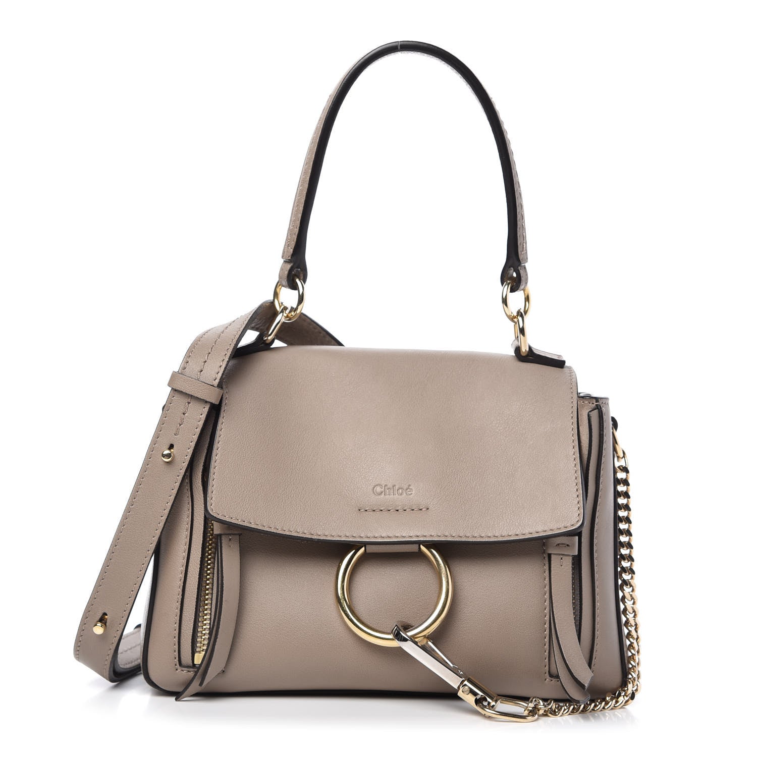 Chloe Calfskin Mini Faye Day Shoulder Bag Motty Grey 1 of 12
