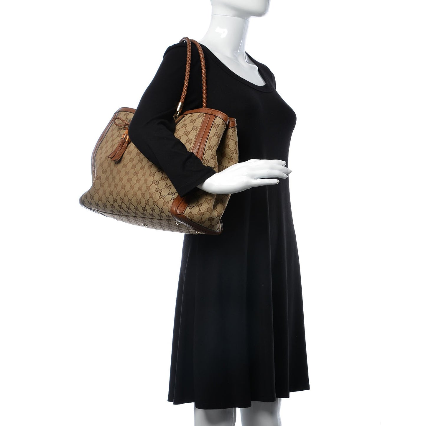 Monogram Cellarius Calfskin Medium Bella Tote Beige Ebony Cuir