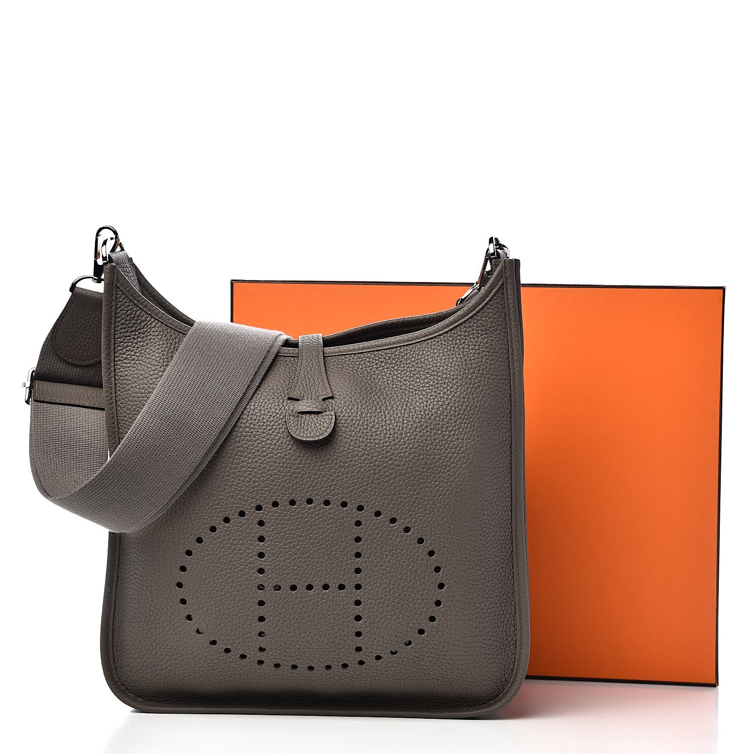Hermes Taurillon Clemence Evelyne III PM Etain 11 of 11
