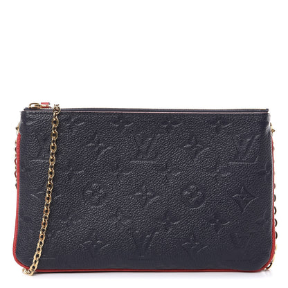 Louis Vuitton Empreinte Double Zip Pochette Marine Rouge 1 of 11