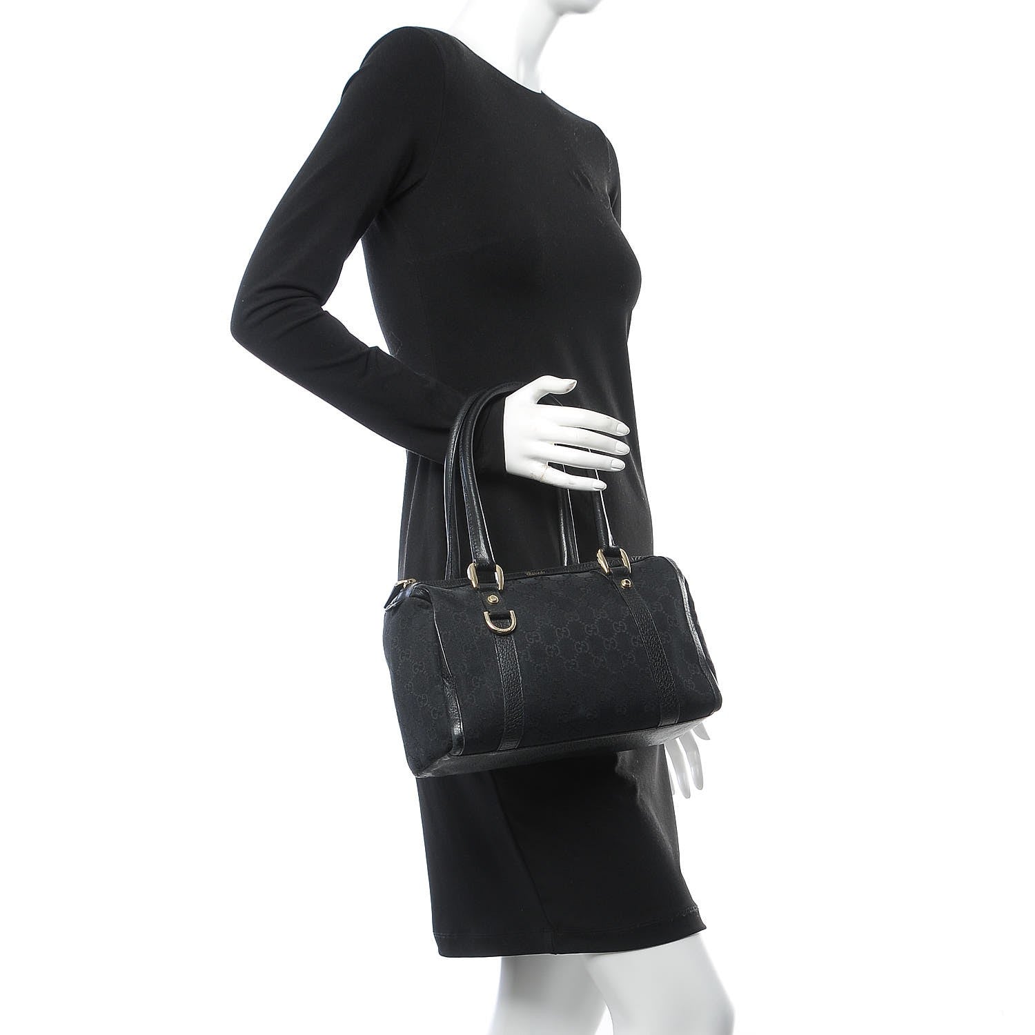 Gucci Monogram Small Abbey Boston Black 2 of 11