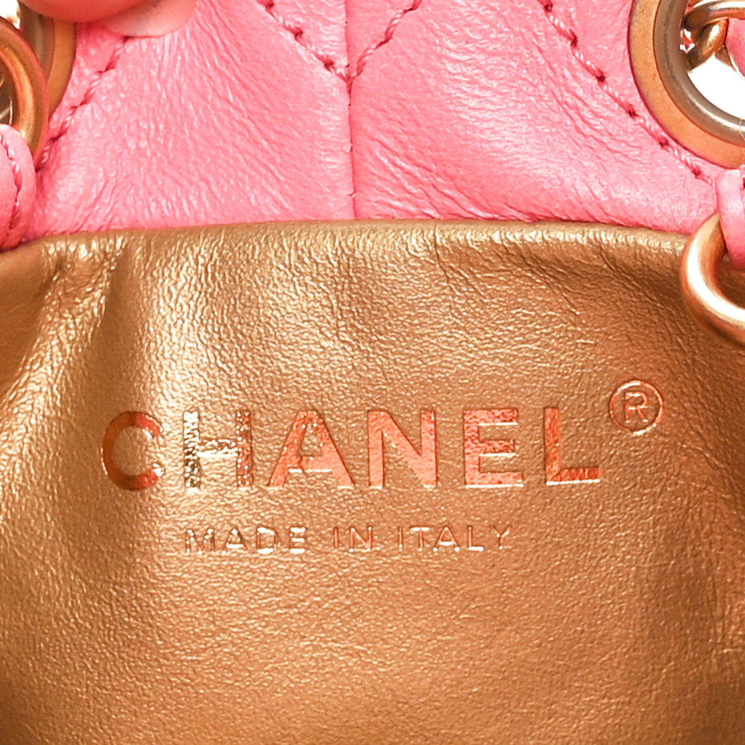 Chanel Lambskin Quilted Pearl Crush Drawstring Bag Pink 6 of 10