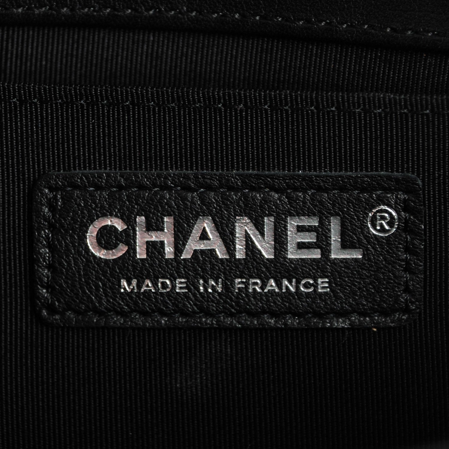 Chanel Calfskin Chevron Quilted Medium Boy Flap Black 6 of 7