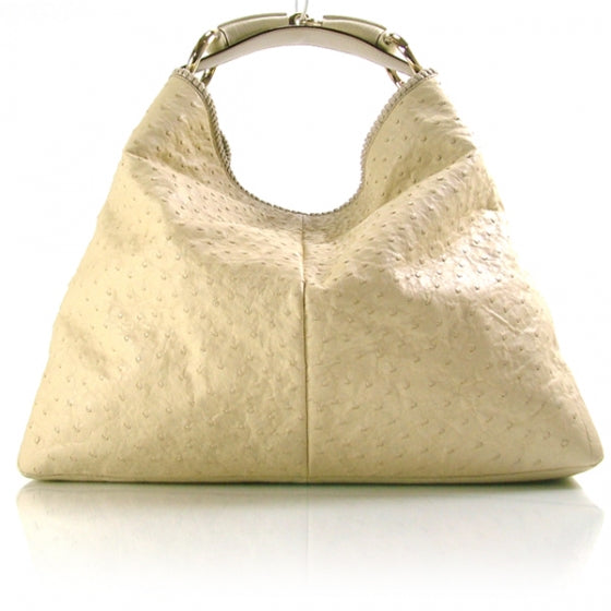 Ostrich Large Horsebit Chain Ivory