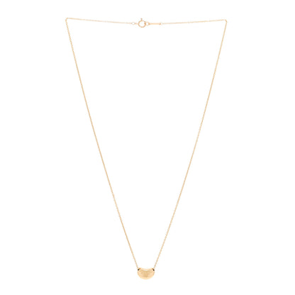 Tiffany 18K Yellow Gold 11mm Elsa Peretti Bean Pendant Necklace 3 of 6
