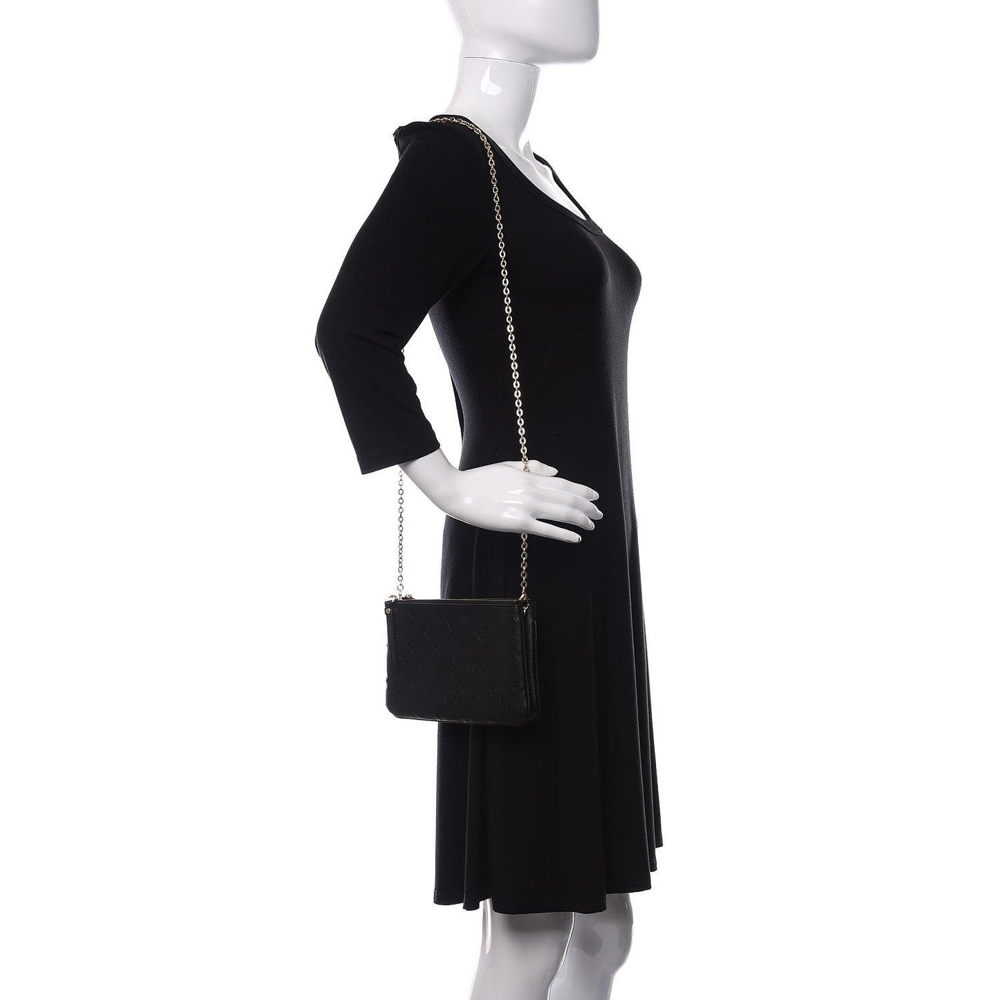 Empreinte Double Zip Pochette Black