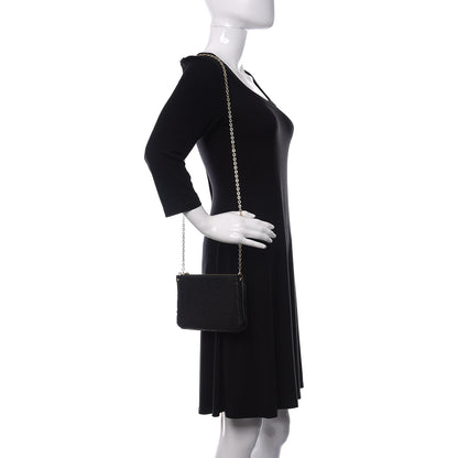 Louis Vuitton Empreinte Double Zip Pochette Black 2 of 9