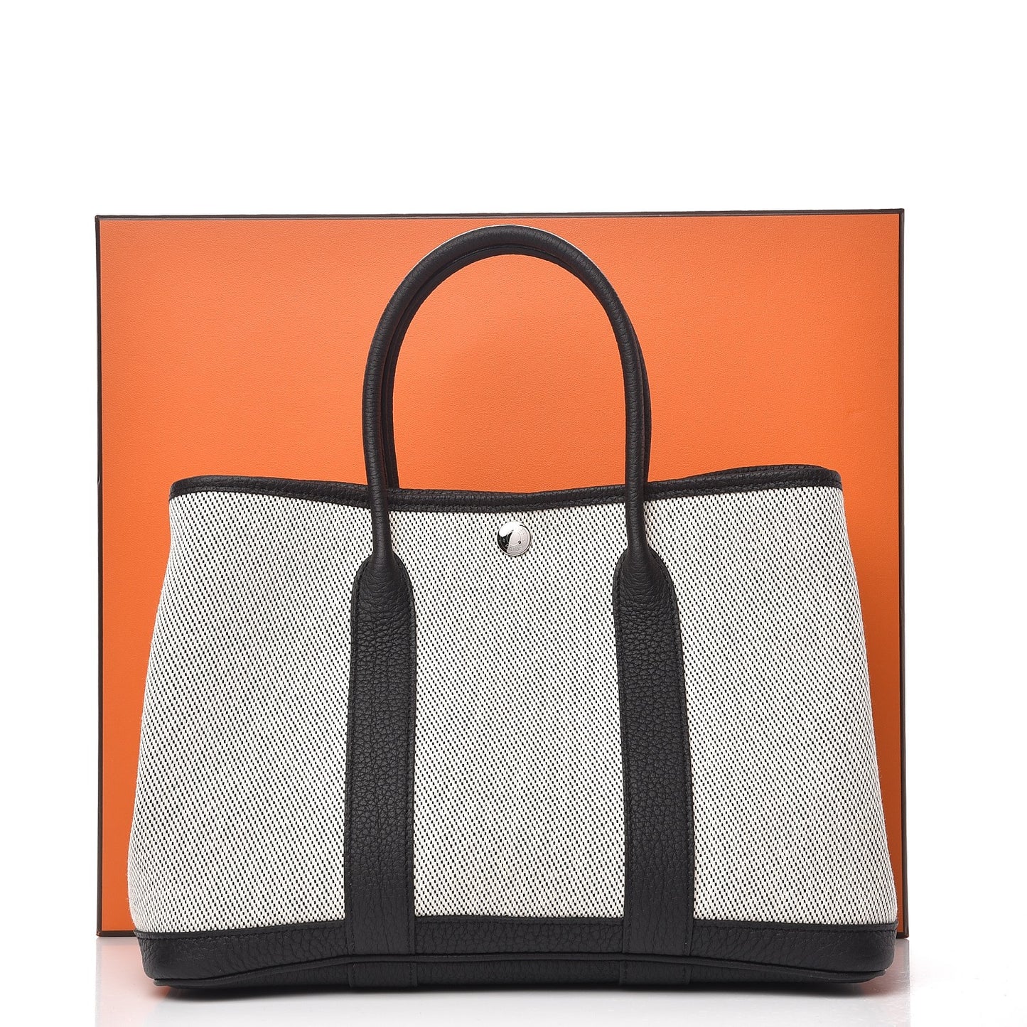 Twill H Negonda Garden Party 30 TPM Tote Ecru Black