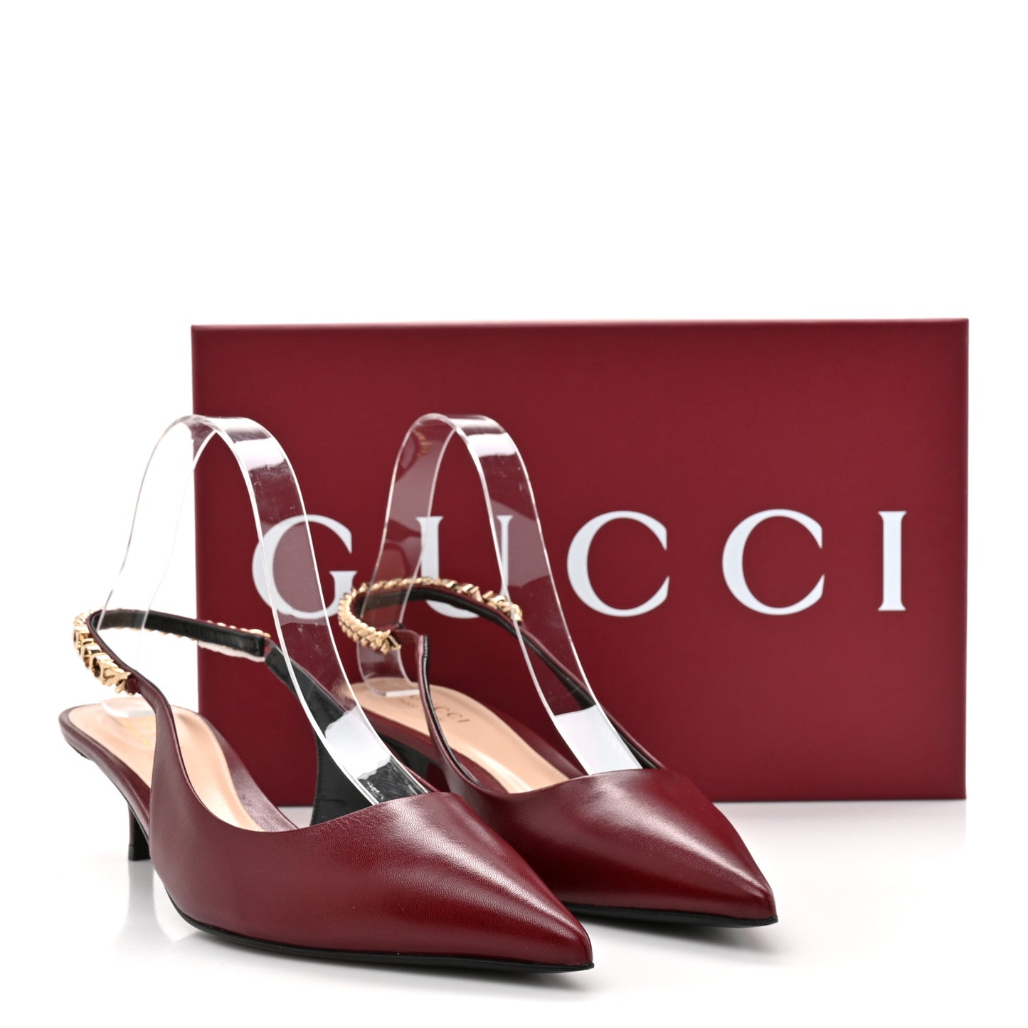 Malaga Kid Nappa Charlotte Signoria 35mm Slingback Pumps 38 Rosso Ancora