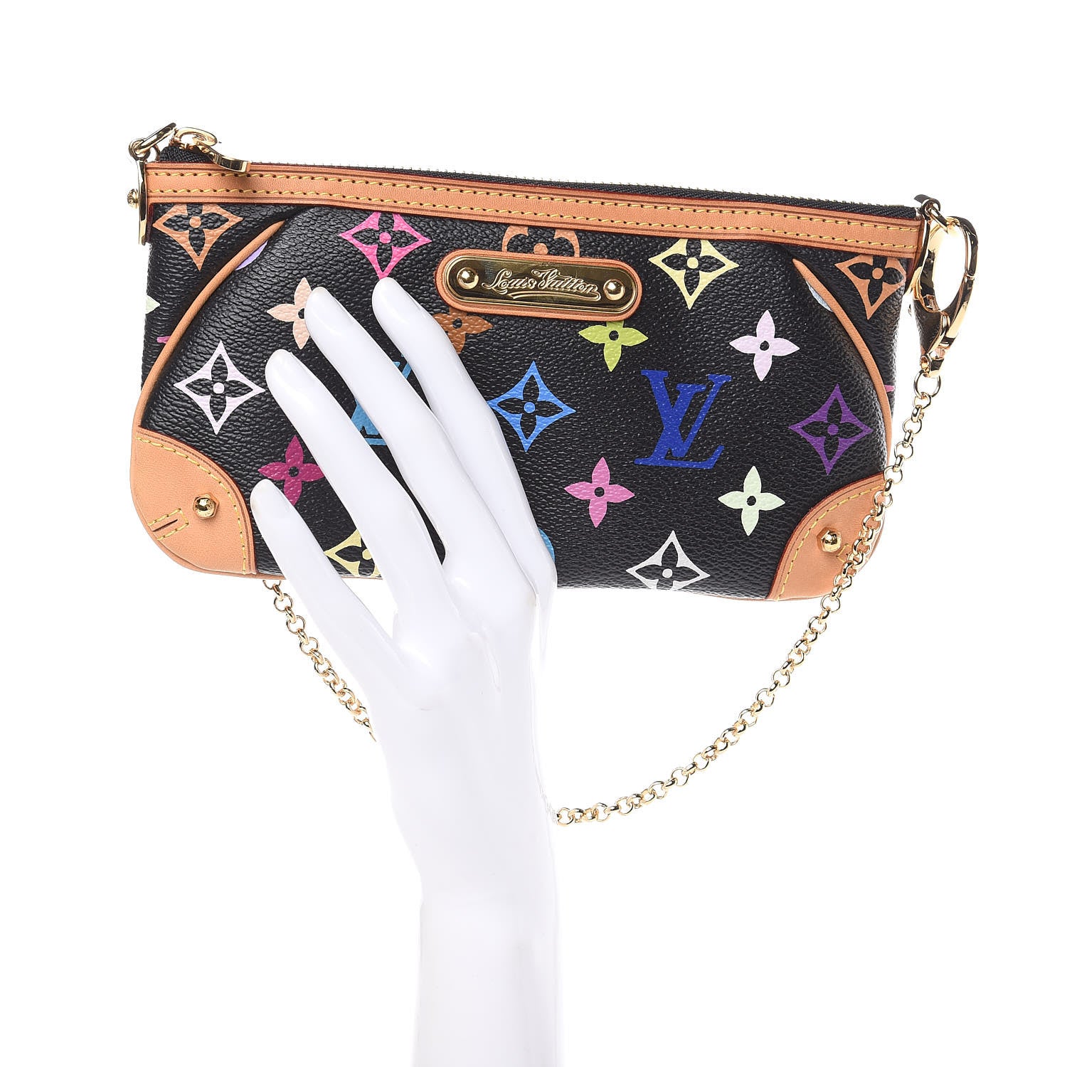 Louis Vuitton Monogram Multicolor Pochette Milla MM Black 2 of 9