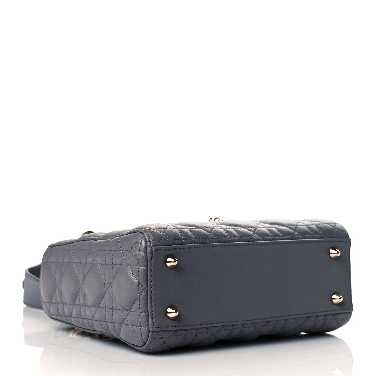 Christian Dior Lambskin Cannage Small My ABCDior Lady Dior Grey 3 of 9