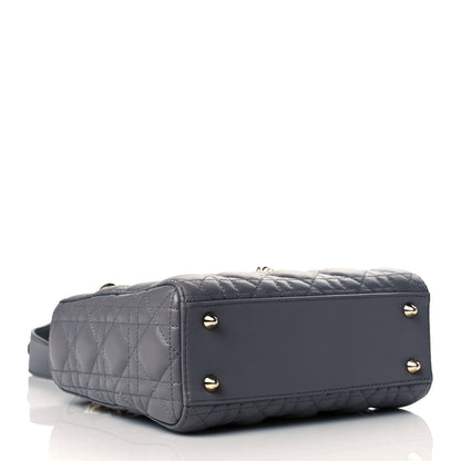Christian Dior Lambskin Cannage Small My ABCDior Lady Dior Grey 3 of 9