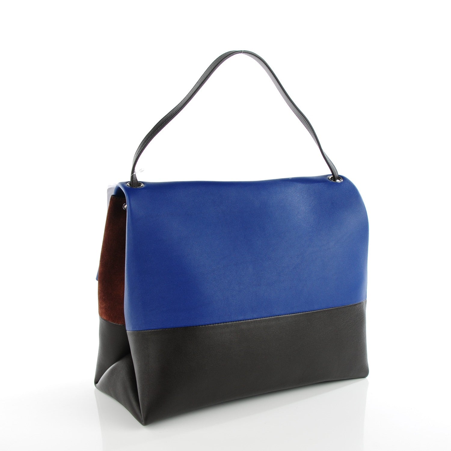 Celine Calfskin Suede All Soft Shoulder Bag Indigo 3 of 7