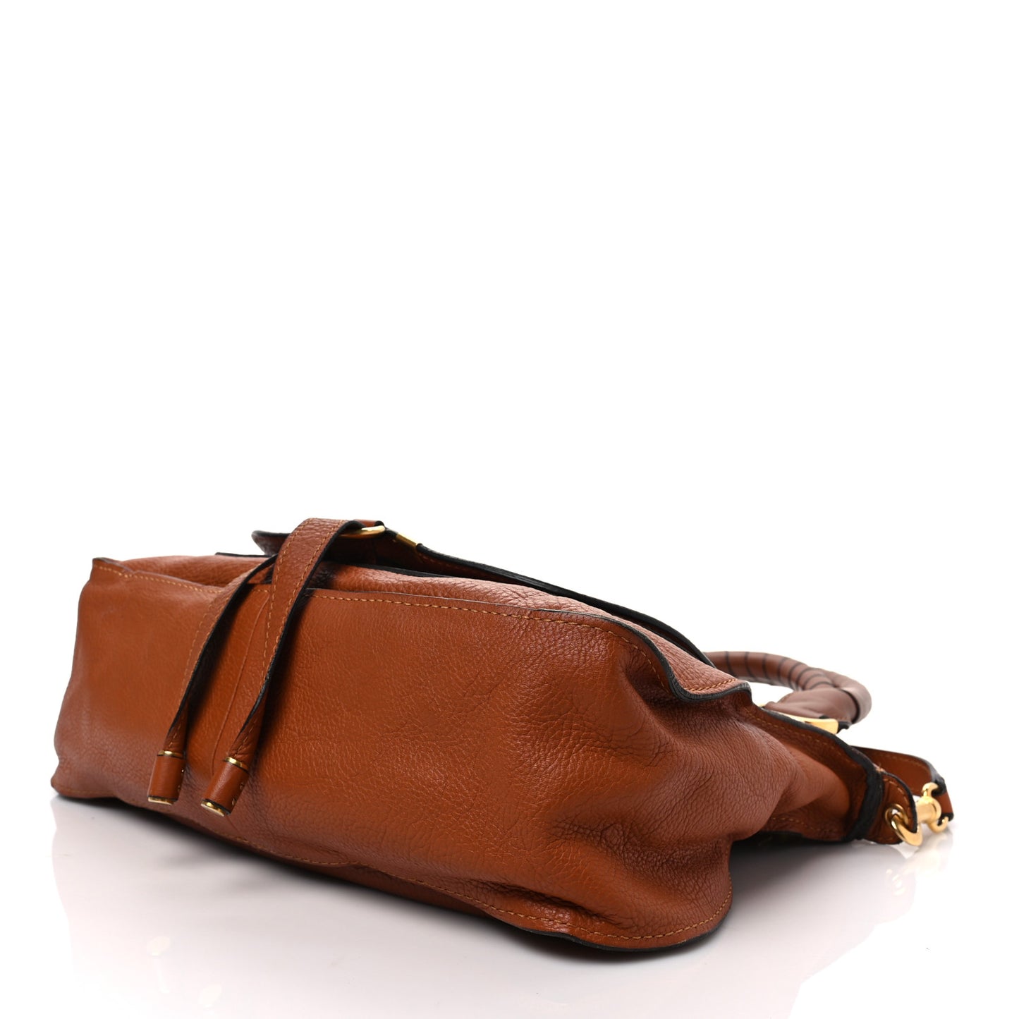 Calfskin Medium Marcie Satchel Tan