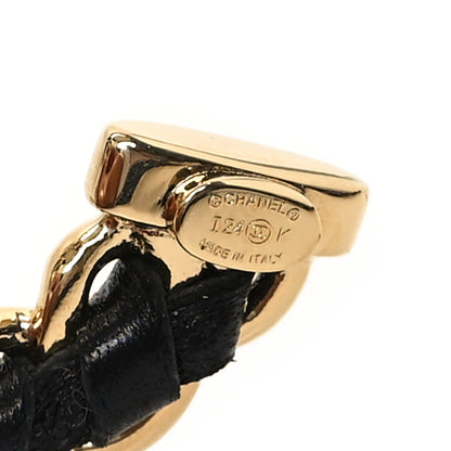 Chanel Lambskin Chain CC Brooch Black Gold 3 of 4