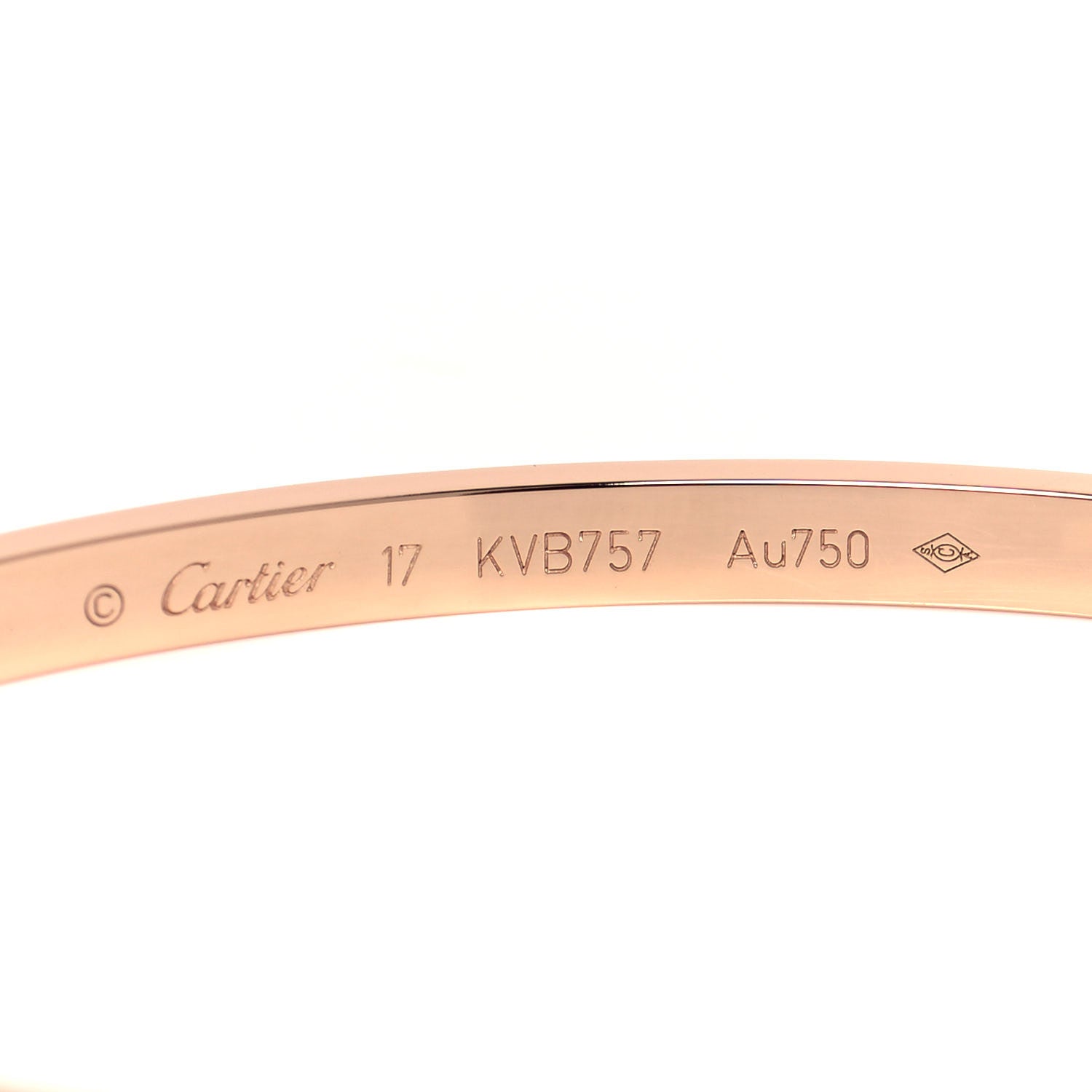 Cartier 18K Pink Gold 10 Diamond Small LOVE Bracelet 17 3 of 5