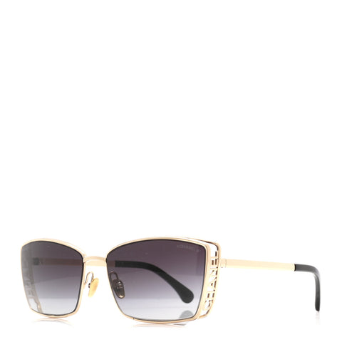 Metal Logo Square Sunglasses 71542 Black