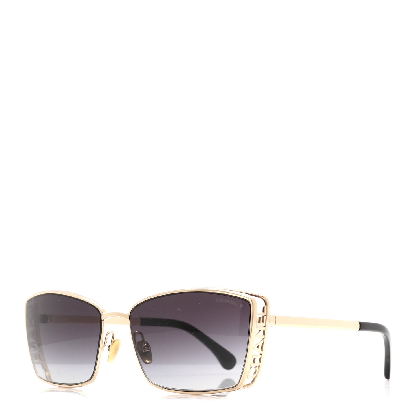Metal Logo Square Sunglasses 71542 Black