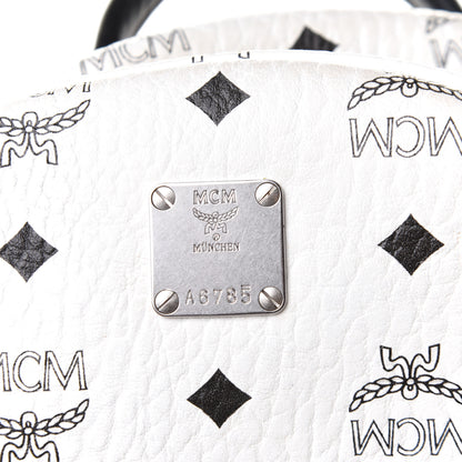 MCM Visetos Small Stark Backpack White 7 of 9