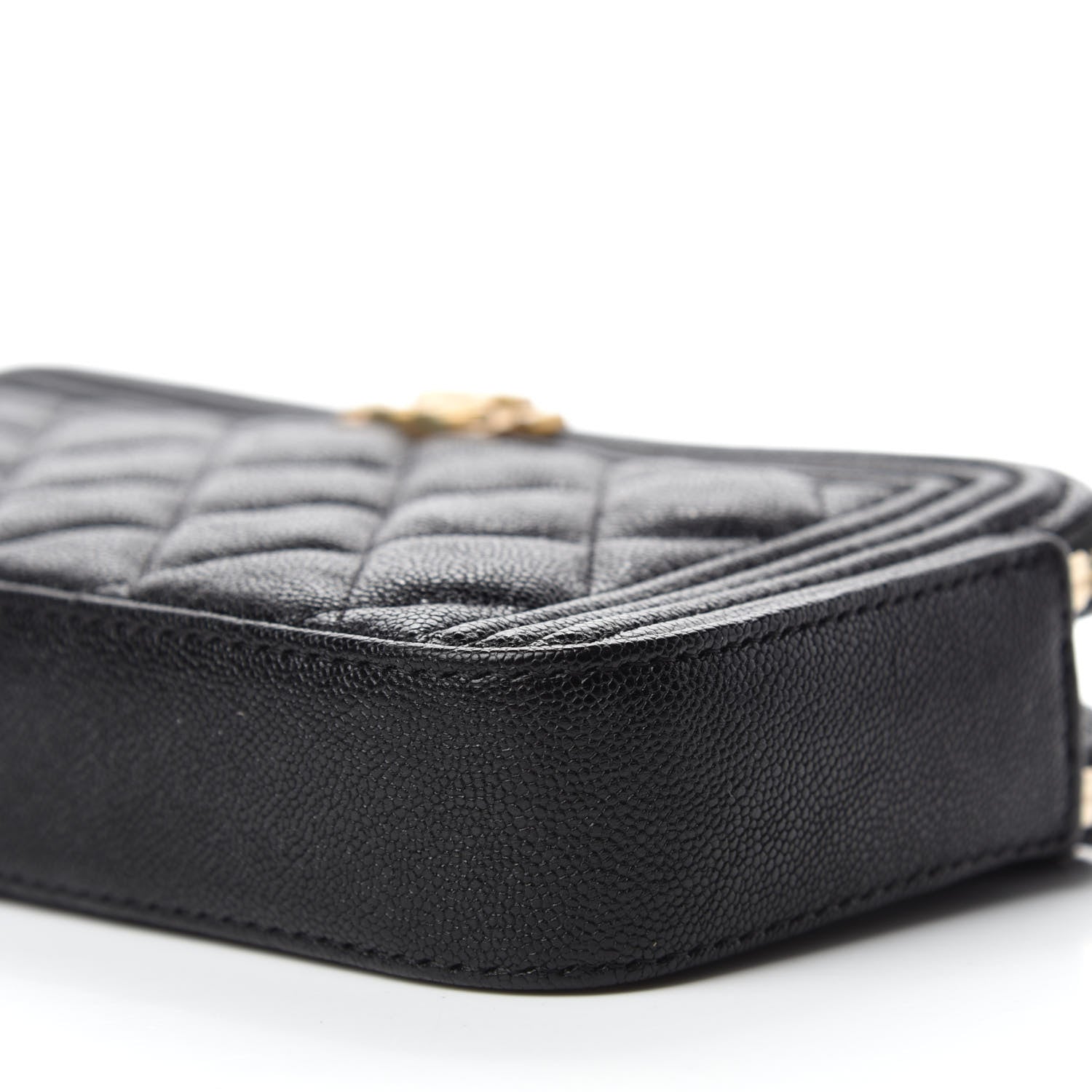 Chanel Caviar Quilted Small Boy Clutch With Chain Black 7 of 11