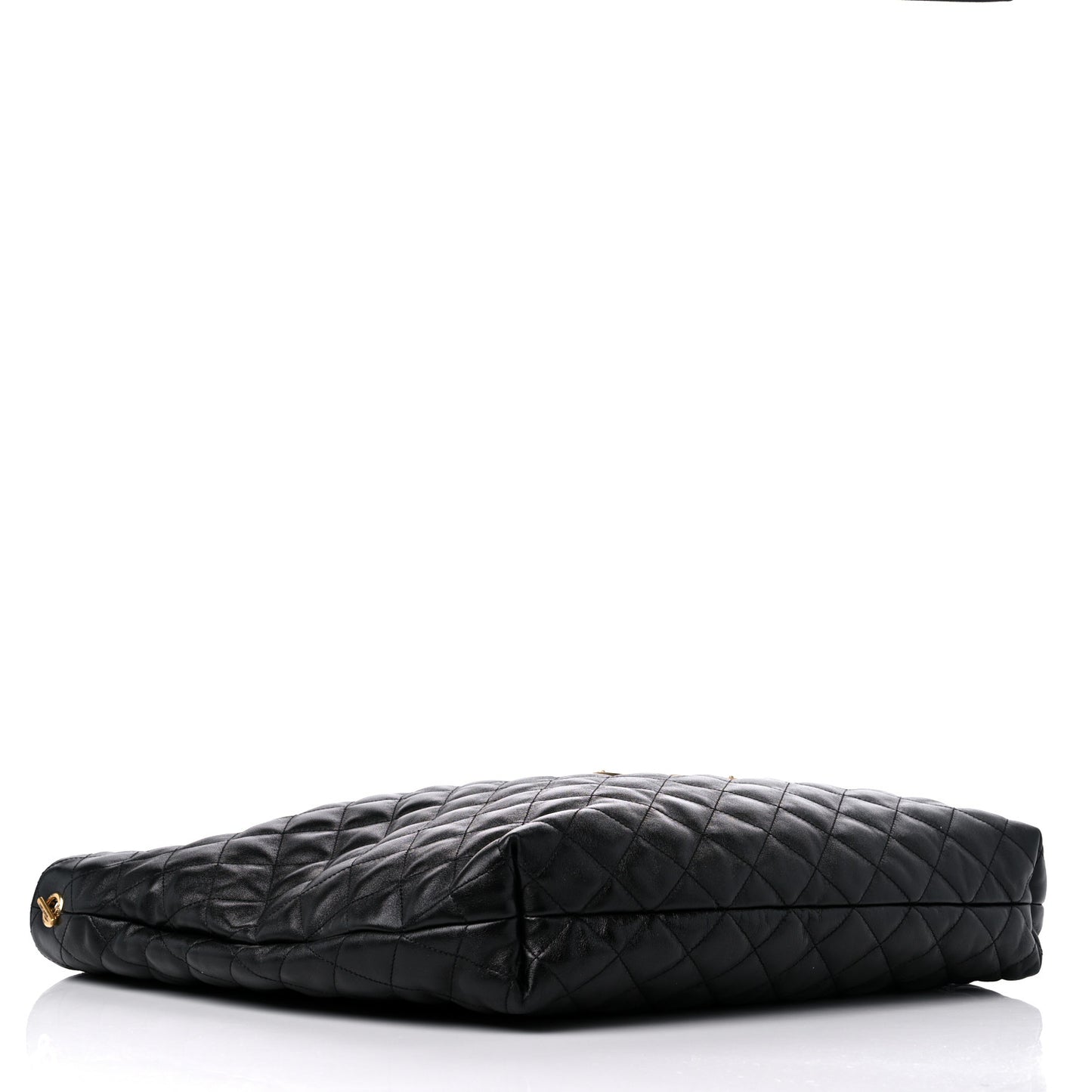 Lambskin Quilted Maxi Icare Shopping Tote Black