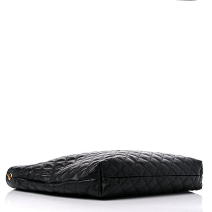 Saint Laurent Lambskin Quilted Maxi Icare Shopping Tote Black 5 of 10
