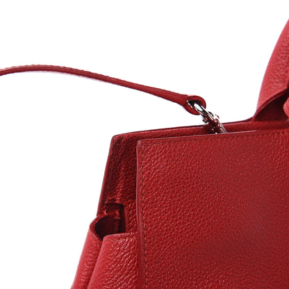 Saint Laurent Grained Calfskin Small Cabas Rive Gauche Red 11 of 14