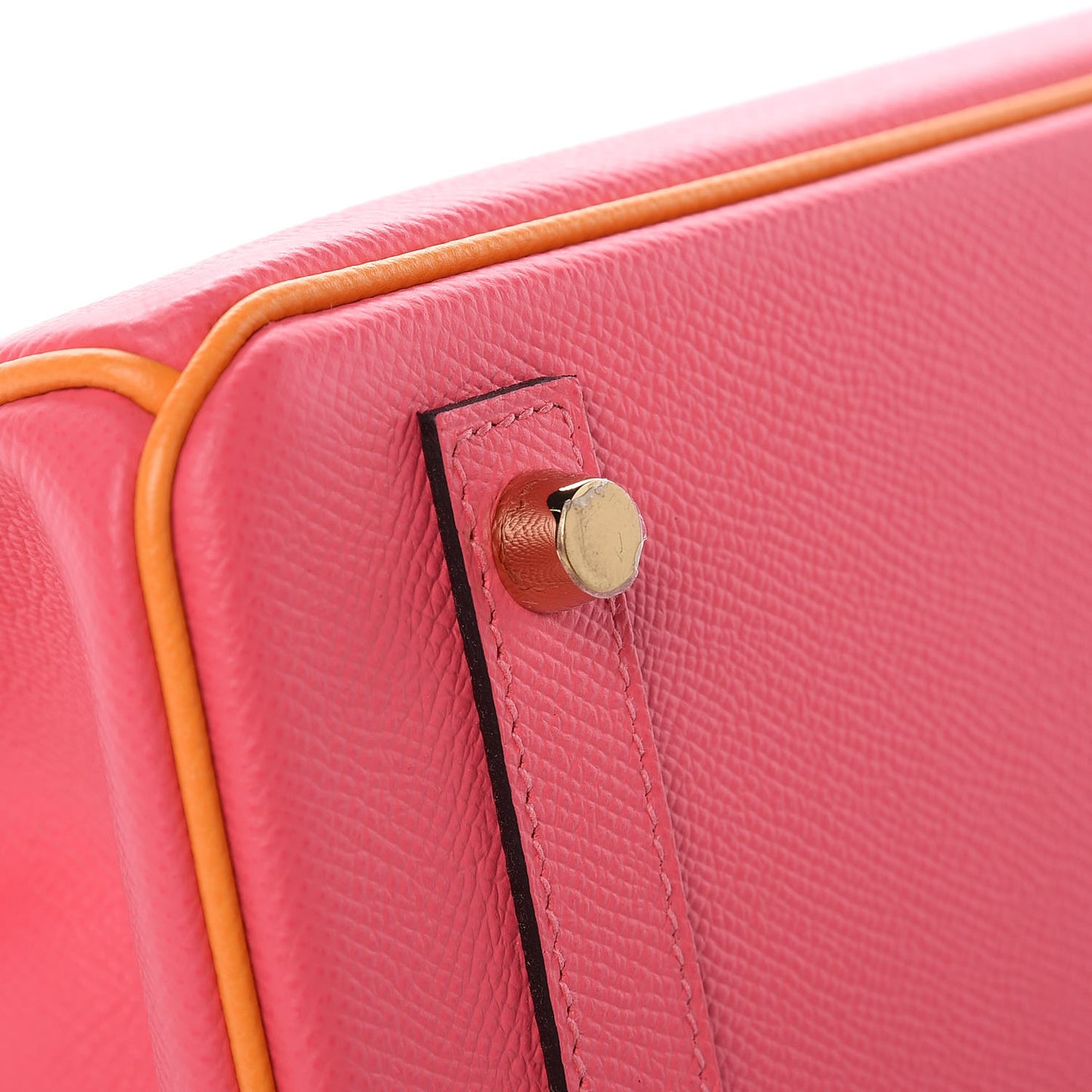 Epsom Horseshoe Birkin 30 Rose Azalee Jaune D'or