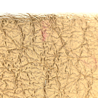 Bottega Veneta Metallic Crinkled Lambskin The Pouch Oversized Clutch Oro 10 of 13