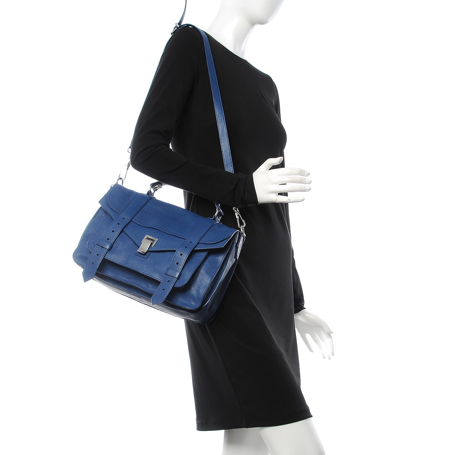 Proenza Schouler Lambskin Medium PS1 Satchel Peacock 2 of 9